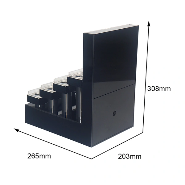 4-Tier Acrylic Lipstick Display Stand Personalized Cosmetic Retail