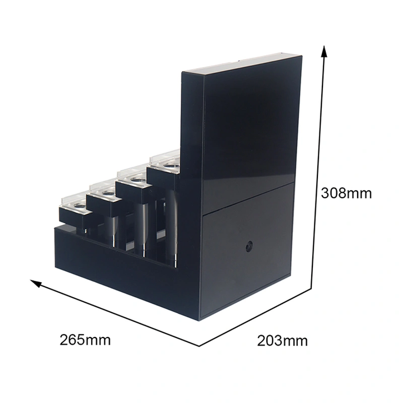 4-Tier Acrylic Lipstick Display Stand Personalized Cosmetic Retail