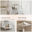 C-Shaped Acrylic Sofa Table with Wheels – Modern Home Side Table