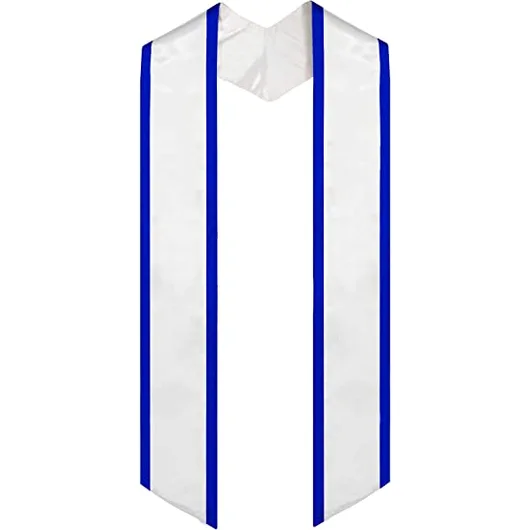 Graduation stole Plain Graduation Honor Stole Angled End  Adult 72“ Long