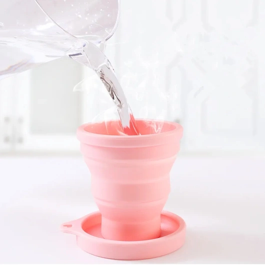 Custom Logo Silicone Water Cup Reusable Foldable cup 