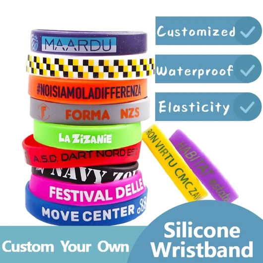  Custom logo Silicon wrist bands