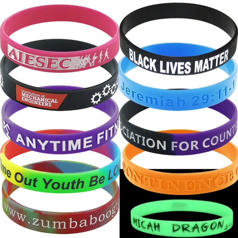  Custom logo Silicon wrist bands