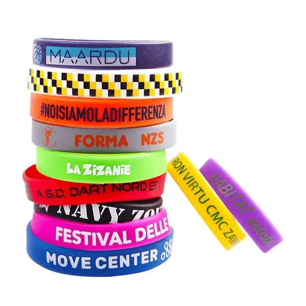  Custom logo Silicon wrist bands