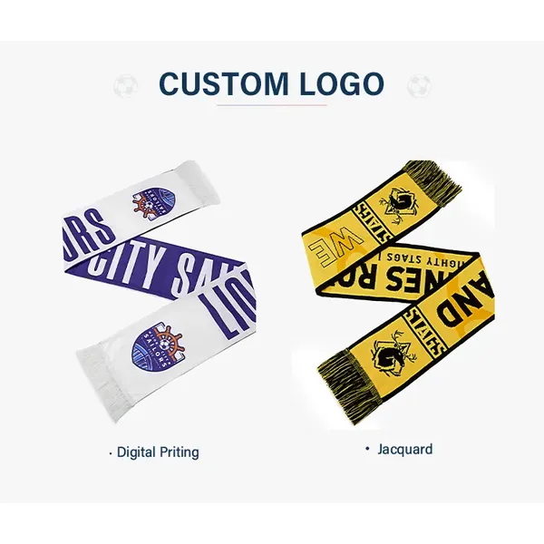 custom logo football scarf