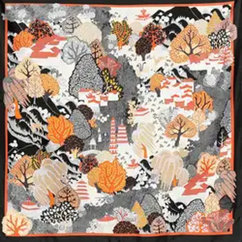 Printing silk scarf 