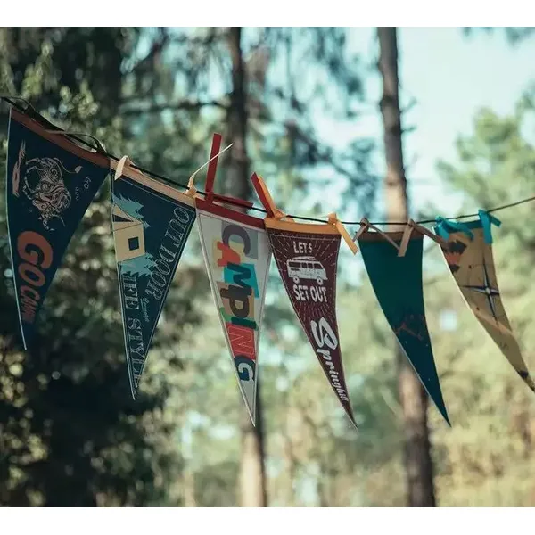 Custom Logo Promotion Advertising  Felt Pennant Triangle Banner 