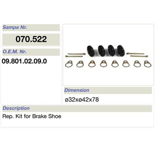 salsissimus et sex parts reparatione ornamentum pro bpw calceamentum fregit 09.801.02.09.0