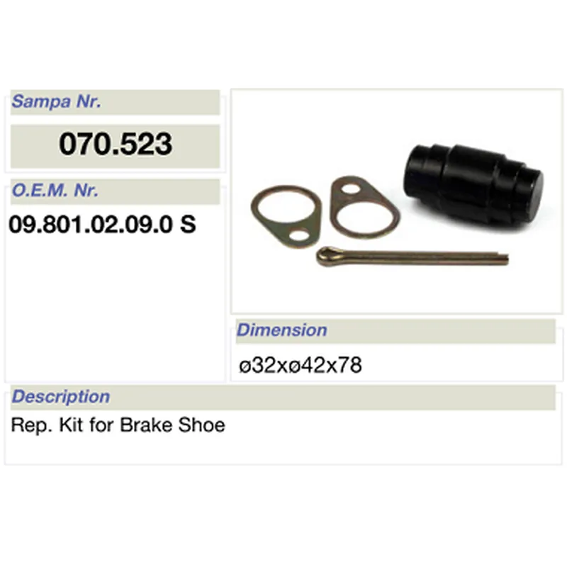 mat car reparatione ornamentum pro bpw calceamentum fregit 09.801.02.09.0 s