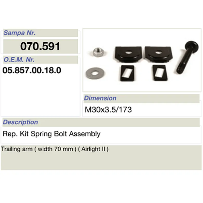 mat car- repair ornamentum pro bpw ver fulminis contionem 05.857.00.18.0