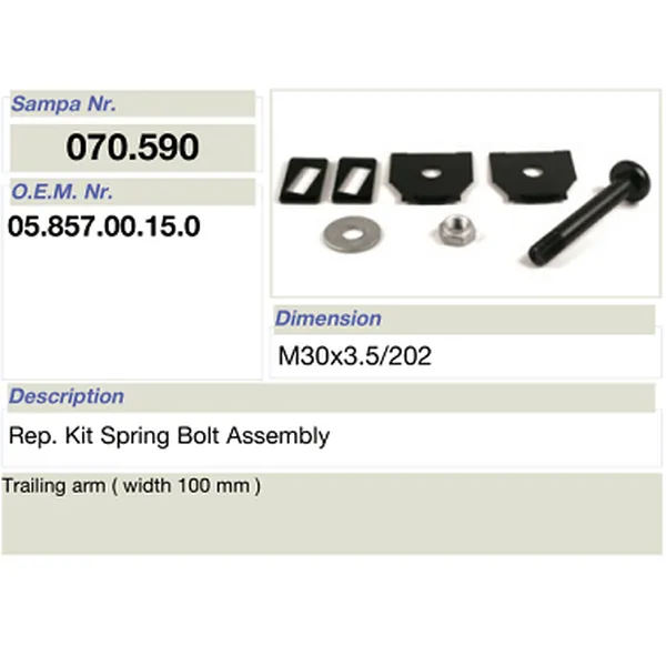 mat car- reparationis ornamentum pro bpw ver fulminis contionem 05.857.00.15.0