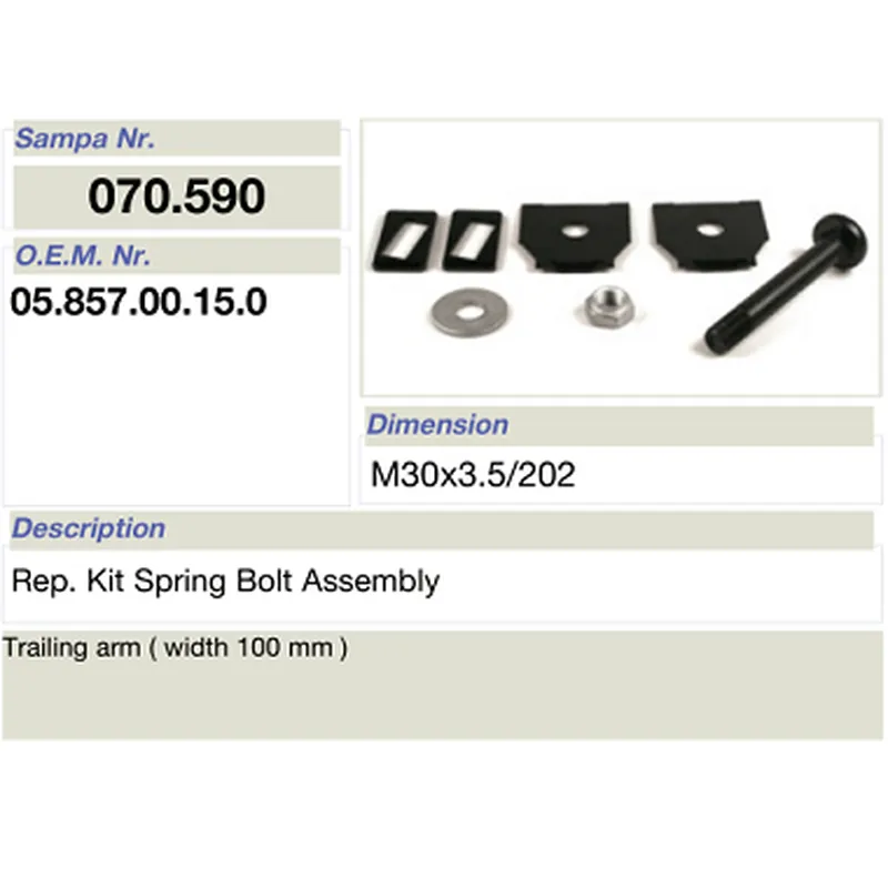 mat car- reparationis ornamentum pro bpw ver fulminis contionem 05.857.00.15.0