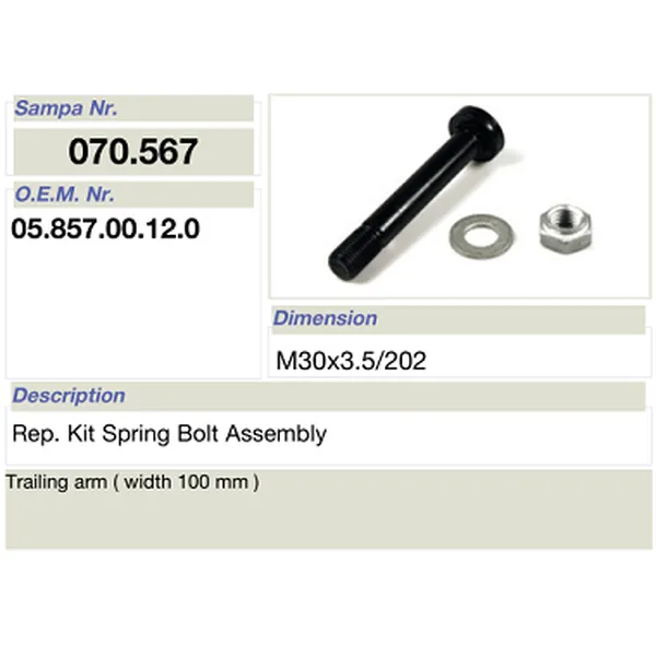 mat car- repair ornamentum pro bpw ver fulminis contionem 05.857.00.12.0