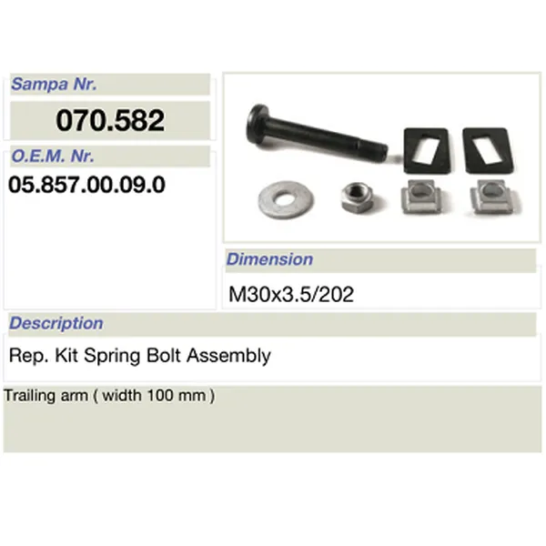 mat car- reparationis ornamentum pro bpw ver fulminis contionem 05.857.00.09.0