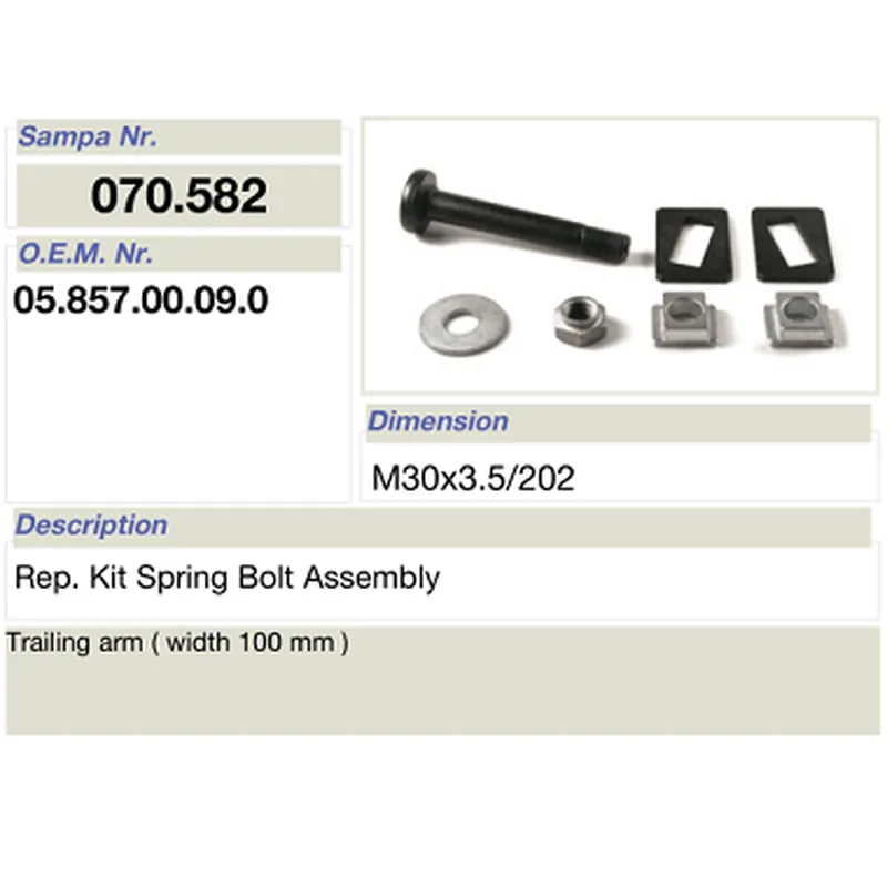 mat car- reparationis ornamentum pro bpw ver fulminis contionem 05.857.00.09.0