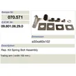 Mat Vehicle-  Repair kit for BPW spring bolt assembly 09.801.06.29.0