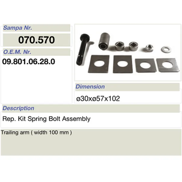 mat car- reparationis ornamentum pro bpw ver fulminis contionem 09.801.06.28.0