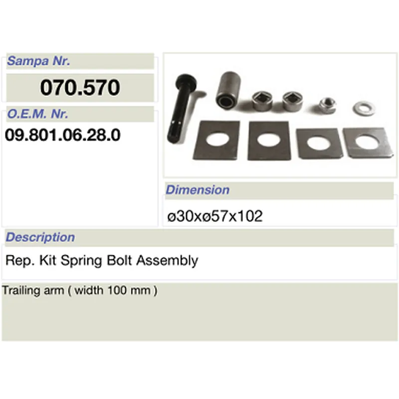 mat car- reparationis ornamentum pro bpw ver fulminis contionem 09.801.06.28.0