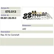 salsissimus et sex parts reparatione ornamentum pro bpw camshaft 09.801.06.09.0