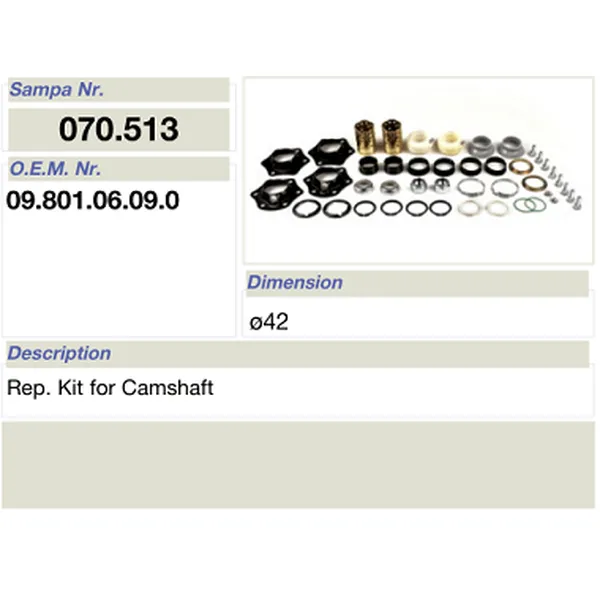 salsissimus et sex parts reparatione ornamentum pro bpw camshaft 09.801.06.09.0