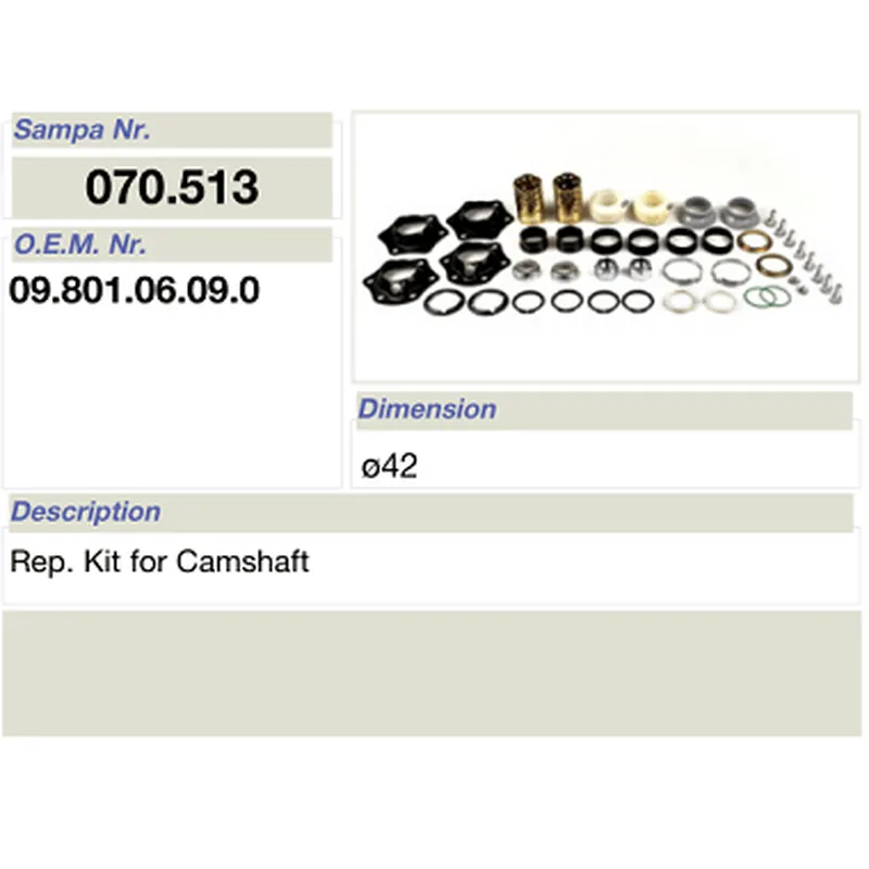 salsissimus et sex parts reparatione ornamentum pro bpw camshaft 09.801.06.09.0