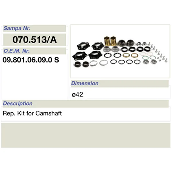 salsissimus et sex parts reparatione ornamentum pro bpw camshaft 09.801.06.09.0 s