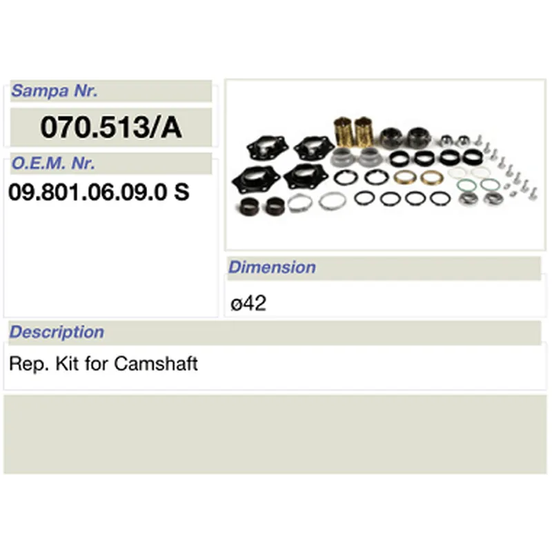 salsissimus et sex parts reparatione ornamentum pro bpw camshaft 09.801.06.09.0 s