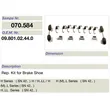 Truck and trailer parts- Repair kit for BPW brake shoe 09.801.02.44.0