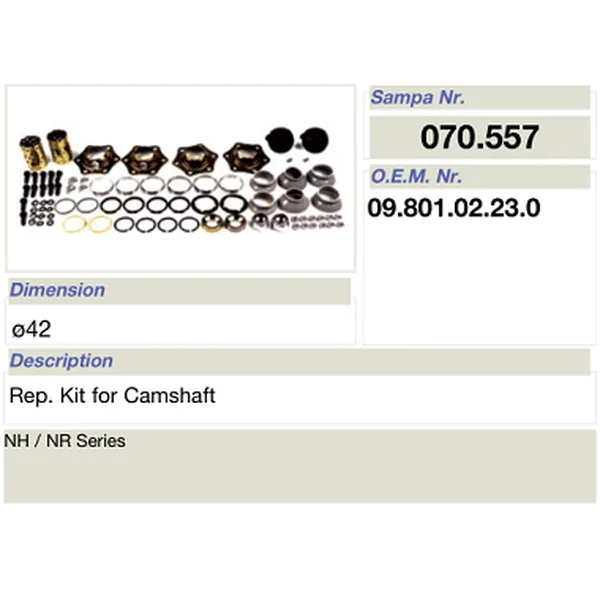 salsissimus et sex parts reparationis ornamentum pro bpw camshaft 09.801.02.23.0