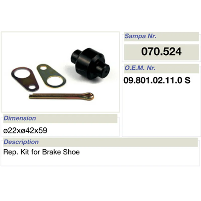 mat car reparatione ornamentum pro bpw calceamentum fregit 09.801.02.11.0 s