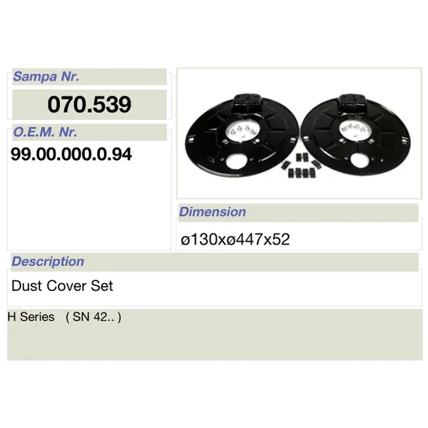 mat car- truck et sex parts pulvis cover for bpw 14t/12t/9t