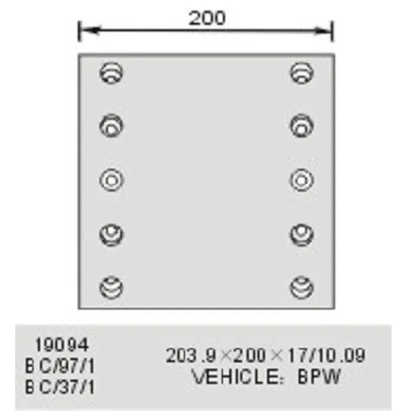 mat car- salsissimus vir vivens et trailer parts- fregit oblinit ad bpw 200