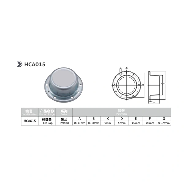 Mat Vehicle- Truck and trailer parts- Hub cap for ADR 12T