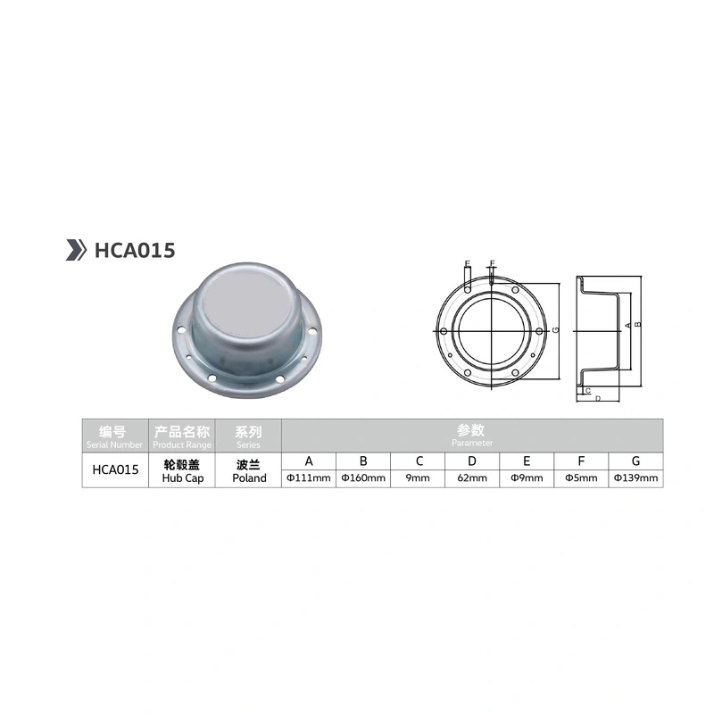 Mat Vehicle- Truck and trailer parts- Hub cap for ADR 12T