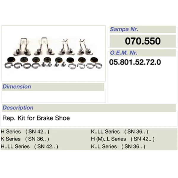 salsissimus et sex parts reparationis ornamentum pro bpw calceamentum fregit 05.801.52.72.0