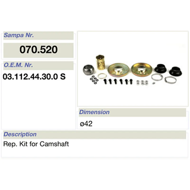 salsissimus et sex parts reparationis ornamentum pro bpw camshaft 03.112.44.30.0 s