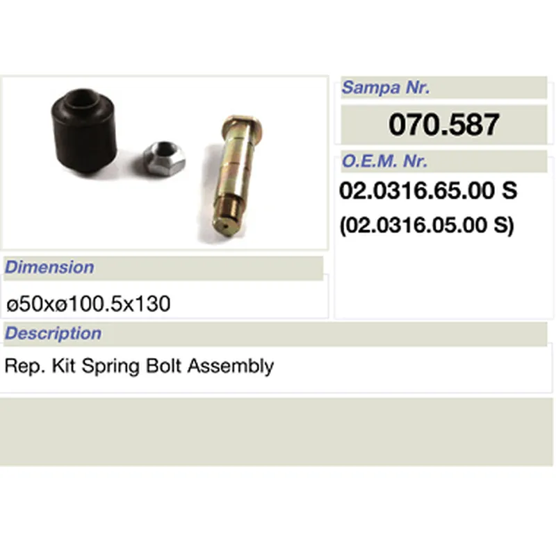 mat carruca ornamentum reparationis pro bpw ver fulminis contionem 02.0316.65.00 s