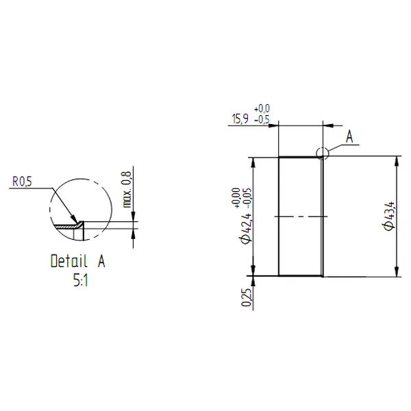 mat car- truck et sex parts sleeve/ss rubus 316/304
