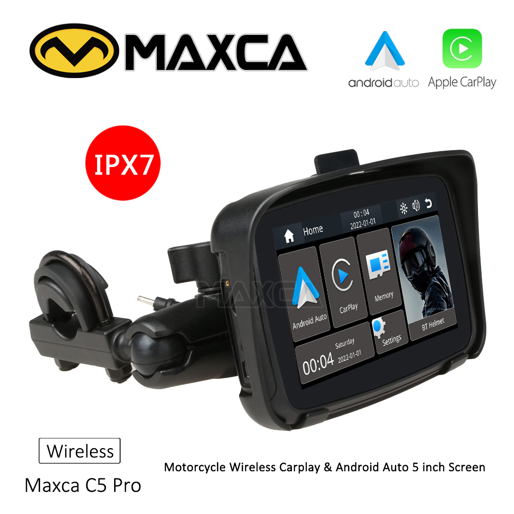 XPlay C5 Pro Motorcycle 5 inch Wireless Android Auto Apple Carplay