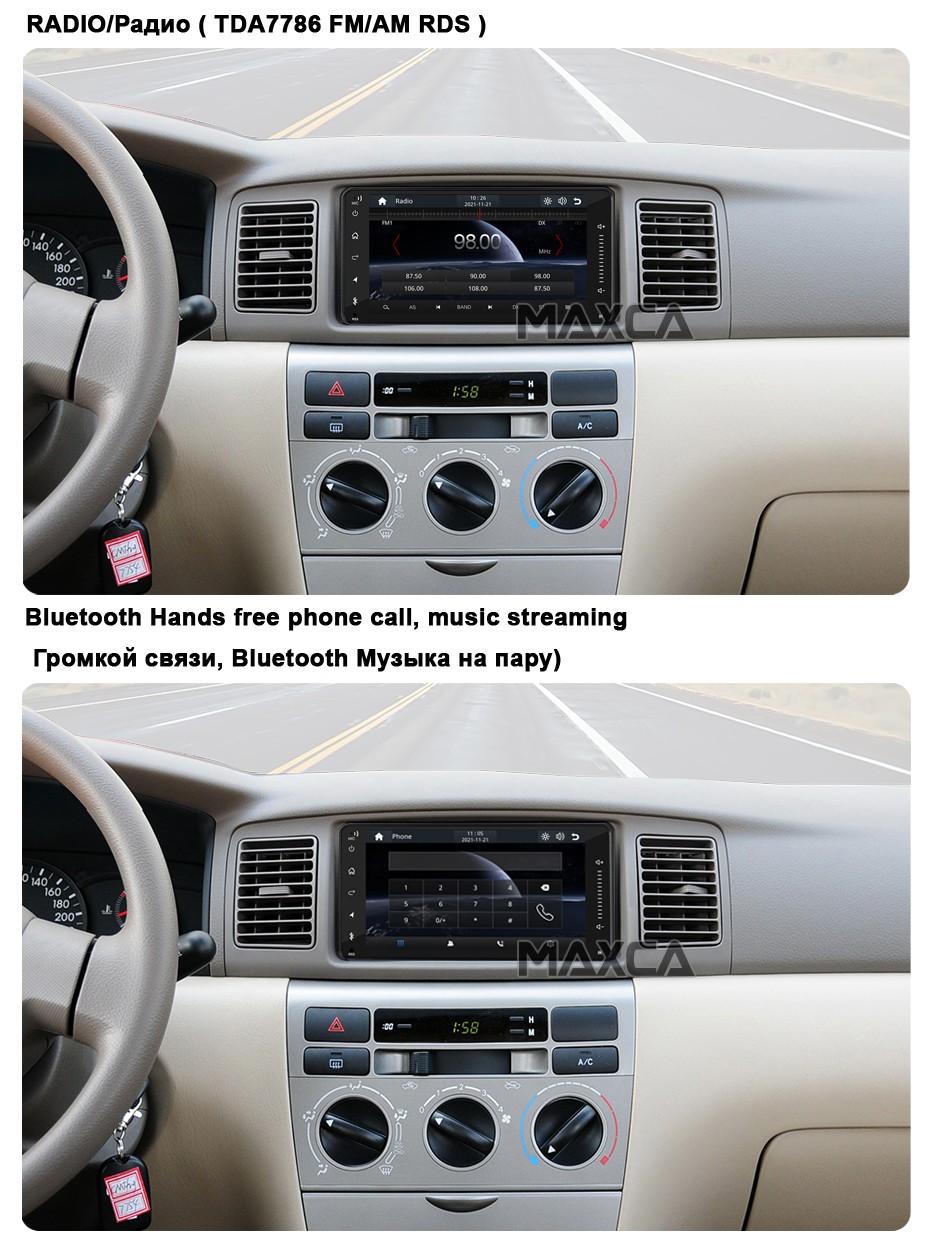 Maxca Car Radio, 2 din Carplay Radio Android auto Radio