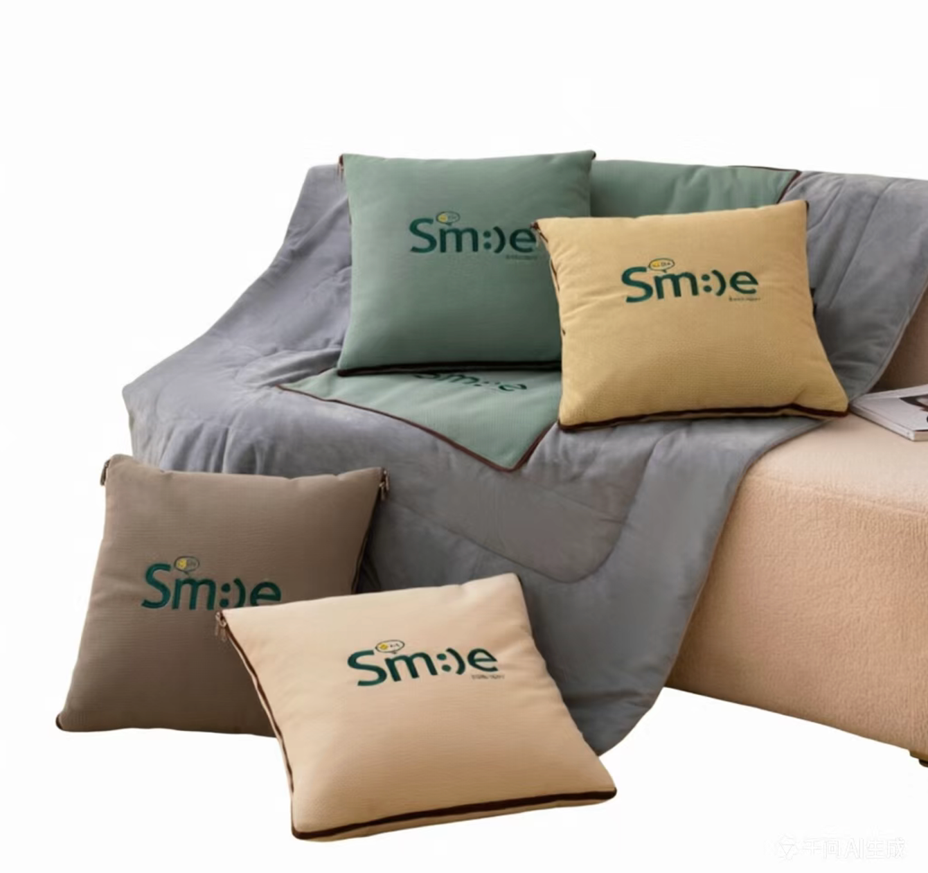 Customized throw pillow quilt