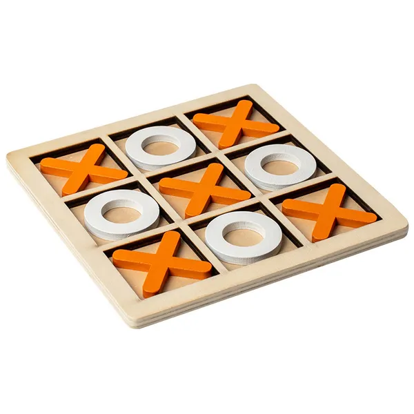 Wooden XO tic-tac-toe toy 14.5*14.5*0.6cm 