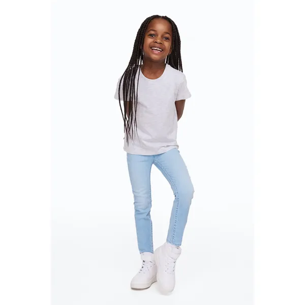 Girls’ Light Blue Slim Fit Denim Trousers | Stylish and Comfortable Jeans