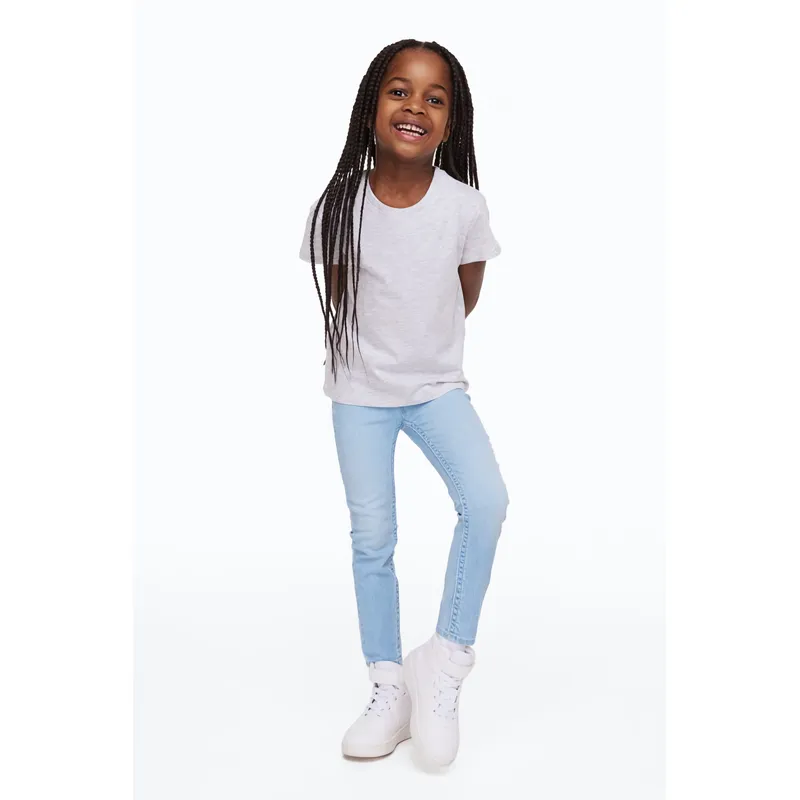 Girls’ Light Blue Slim Fit Denim Trousers | Stylish and Comfortable Jeans