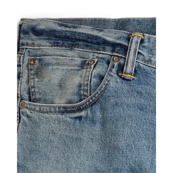 Washed Vintage Blue Jeans | Distressed Denim for a Classic Look
