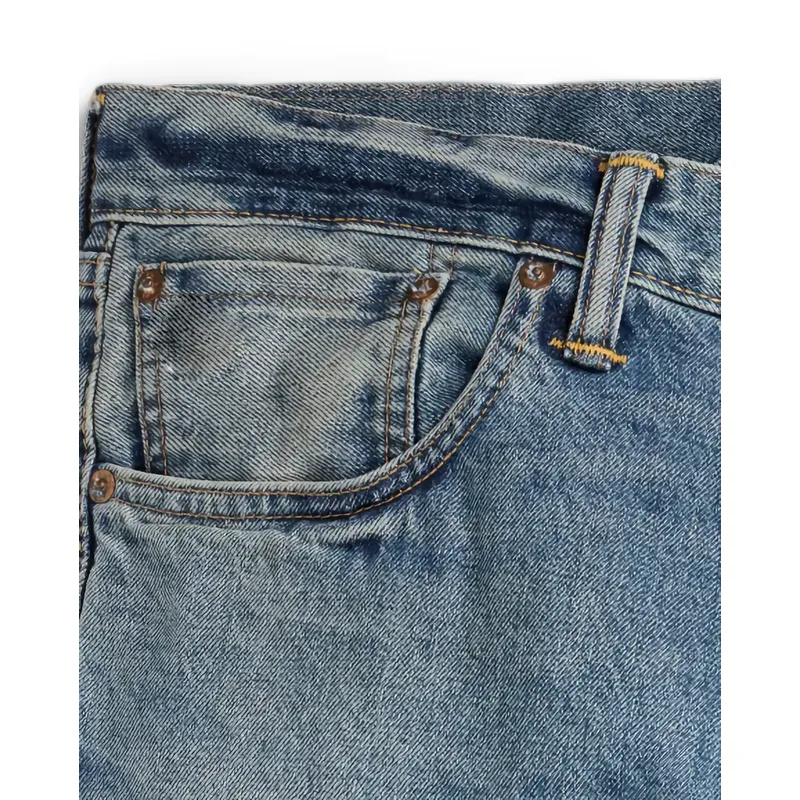 Washed Vintage Blue Jeans | Distressed Denim for a Classic Look