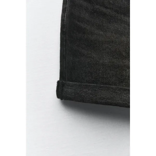 High Waist Loose Denim Shorts | Comfort Fit Casual Shorts