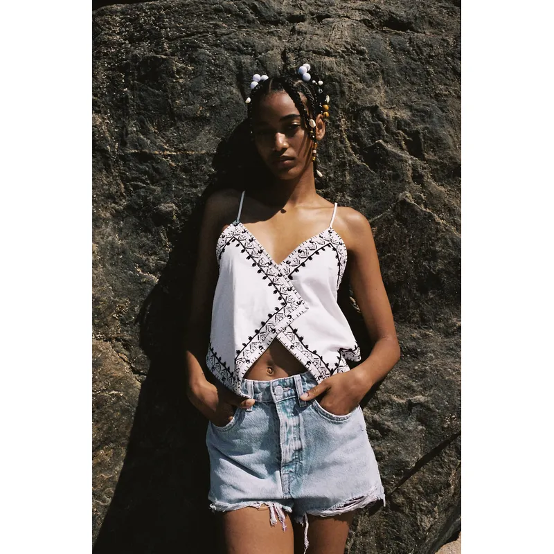 High Waist Denim Shorts - Light Blue | Trendy and Comfortable