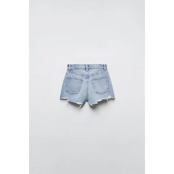 High Waist Denim Shorts - Light Blue | Trendy and Comfortable