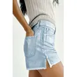 Metallic High Waist Shorts - Light Blue | Shimmering Style for Summer